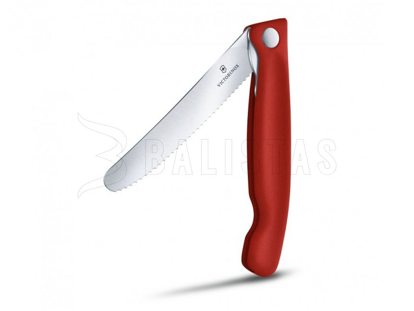 Cuchillo de cierre para verduras Victorinox hoja ondulada Rojo
