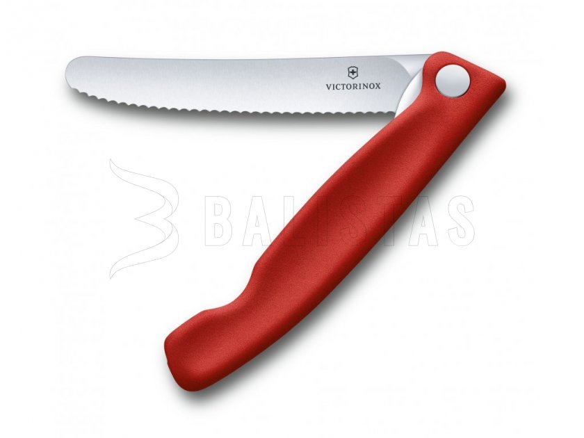 Cuchillo de cierre para verduras Victorinox hoja ondulada Rojo
