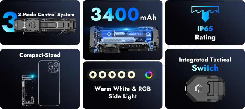 Linterna Wuben X4 Black 3