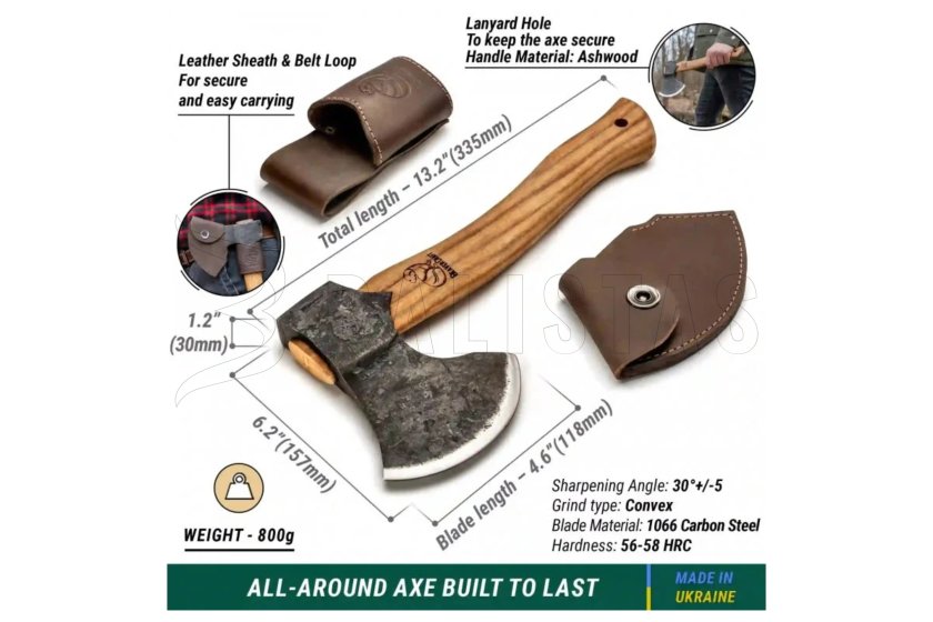 Hacha BeaverCraft Bushcraft Splitting Axe AX3 2