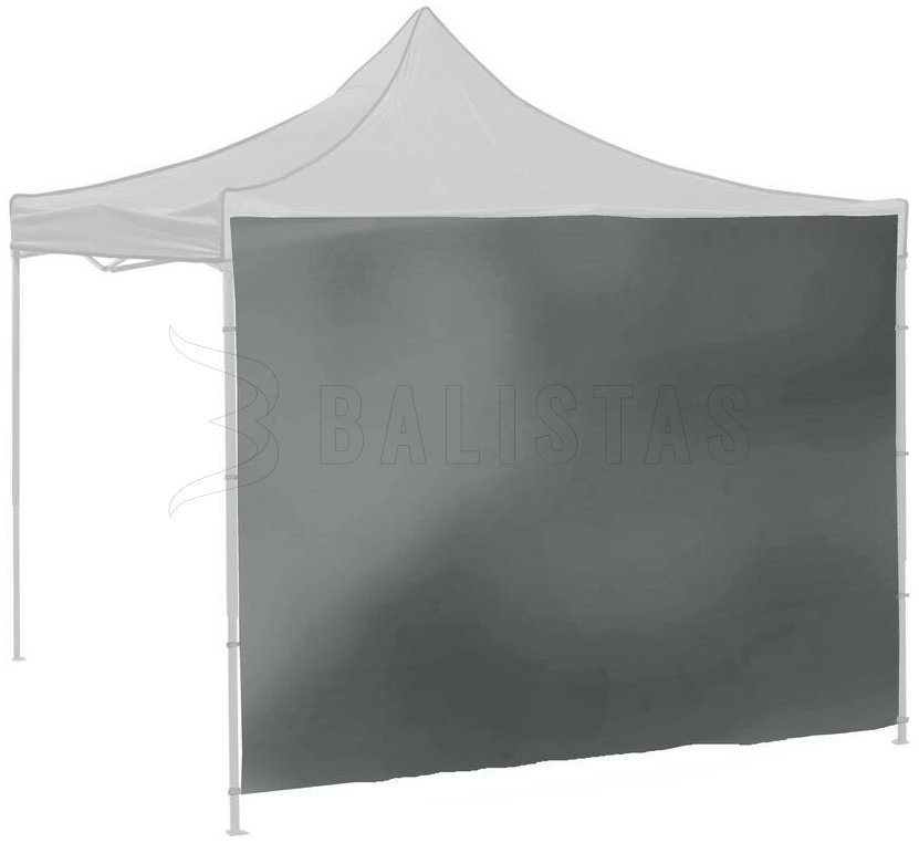Pared lateral para carpa de fiesta 2X3m 210D gris impermeable Cattara 13344