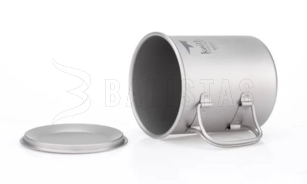 Taza de titanio Keith con tapa 450ml 4