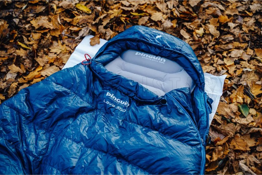 Saco de dormir Pinguin Lava 350 175cm azul derecho 11
