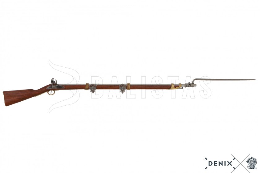 Réplica de fusil de chispa francés con bayoneta, 1806