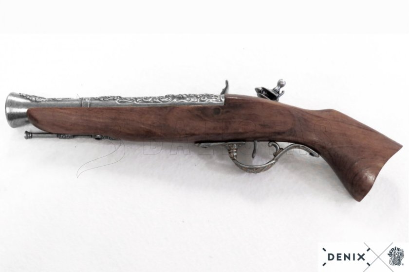 Réplica de pistola de pedernal Blunderbuss, Austria siglo XVIII 8