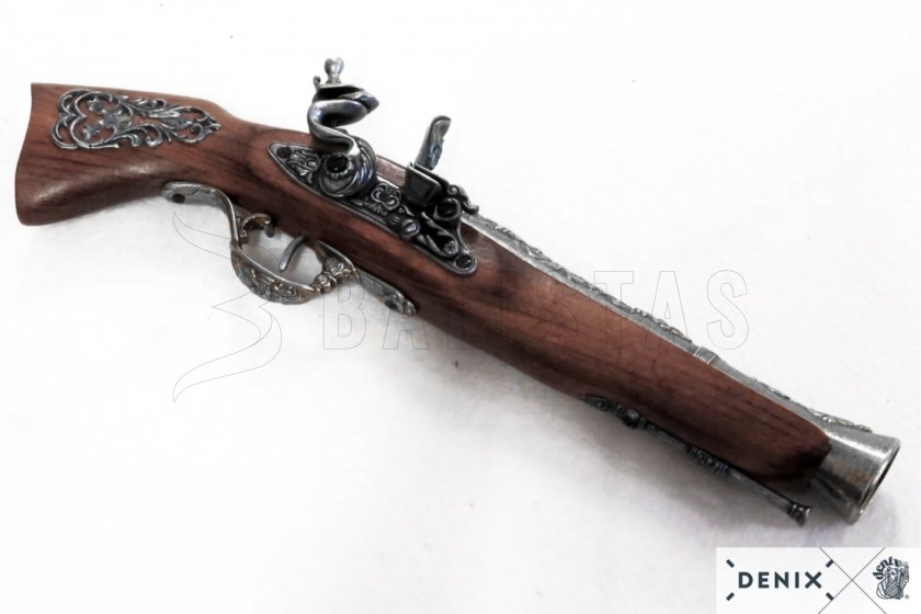 Réplica de pistola de pedernal Blunderbuss, Austria siglo XVIII 6