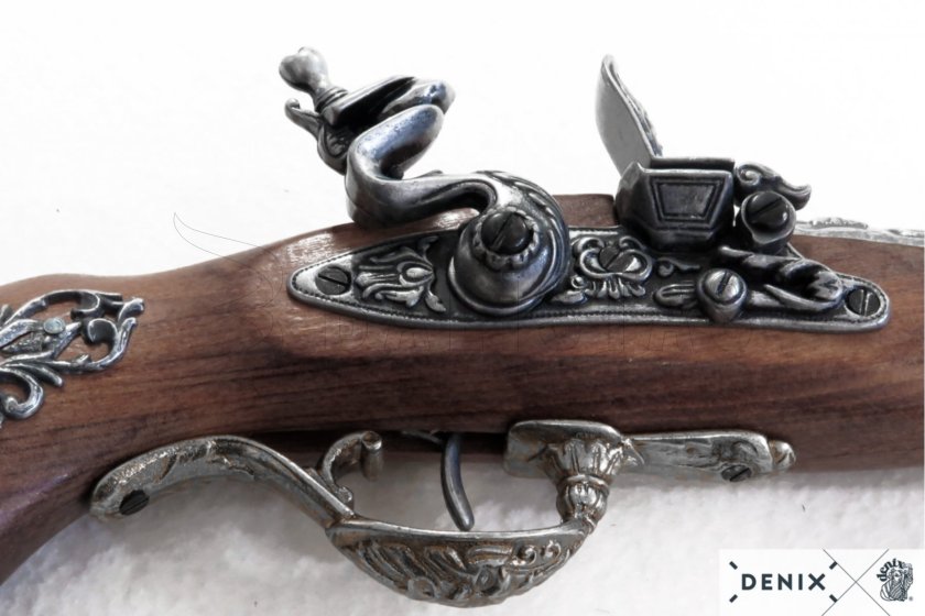 Réplica de pistola de pedernal Blunderbuss, Austria siglo XVIII 3