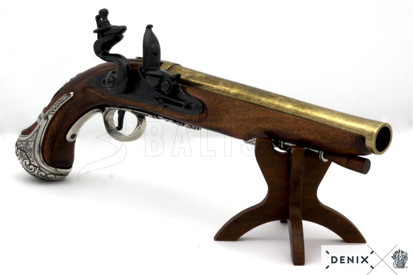 Réplica de pistola de chispa del general George Washington, Inglaterra, siglo XVIII 4