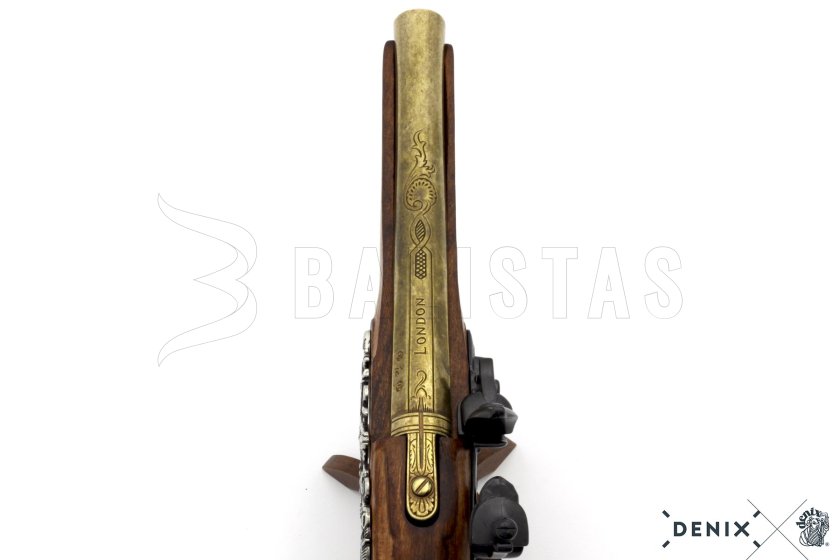 Réplica de pistola de chispa del general George Washington, Inglaterra, siglo XVIII 17