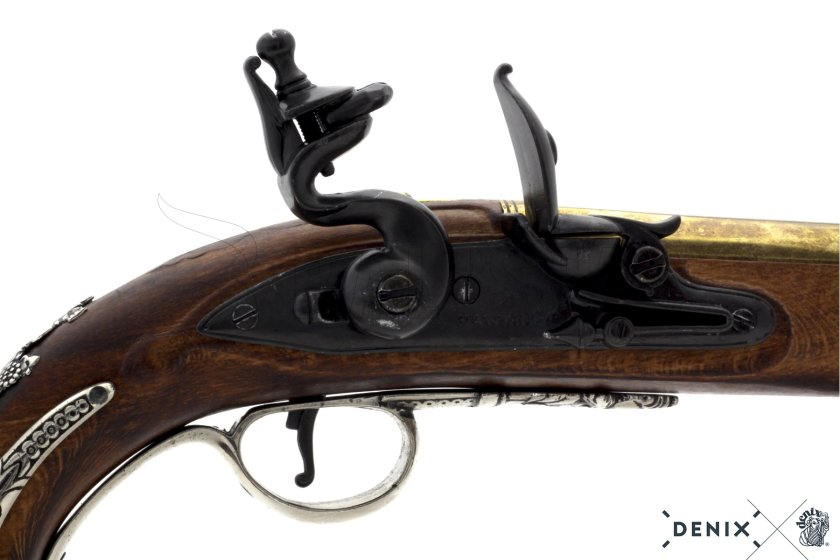 Réplica de pistola de chispa del general George Washington, Inglaterra, siglo XVIII 8
