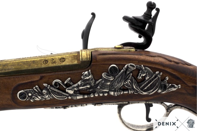 Réplica de pistola de chispa del general George Washington, Inglaterra, siglo XVIII 7
