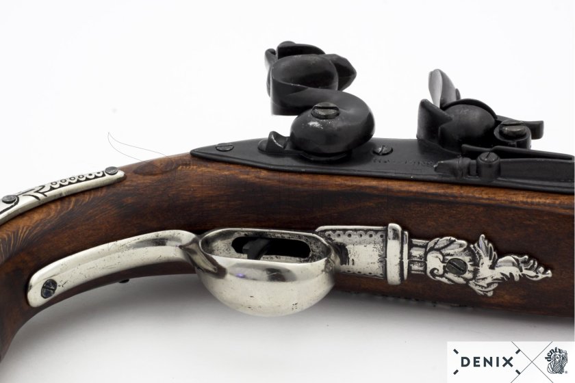 Réplica de pistola de chispa del general George Washington, Inglaterra, siglo XVIII 14