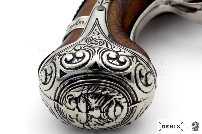 Réplica de pistola de chispa del general George Washington, Inglaterra, siglo XVIII 12