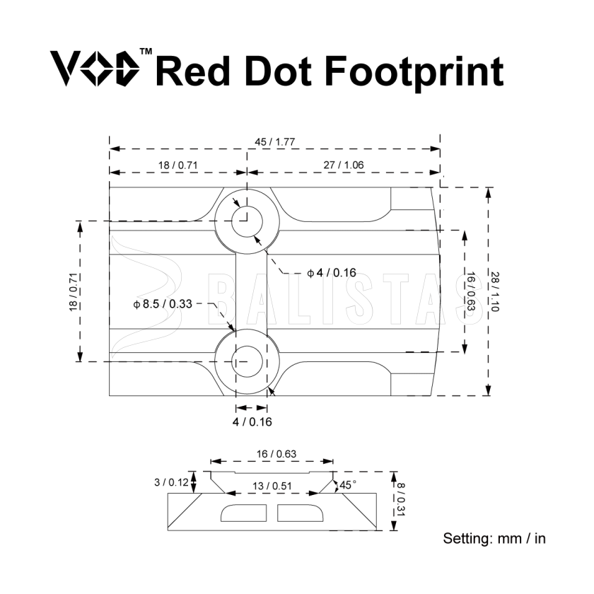 Adaptador Vector Optics MOJ/VOD 3