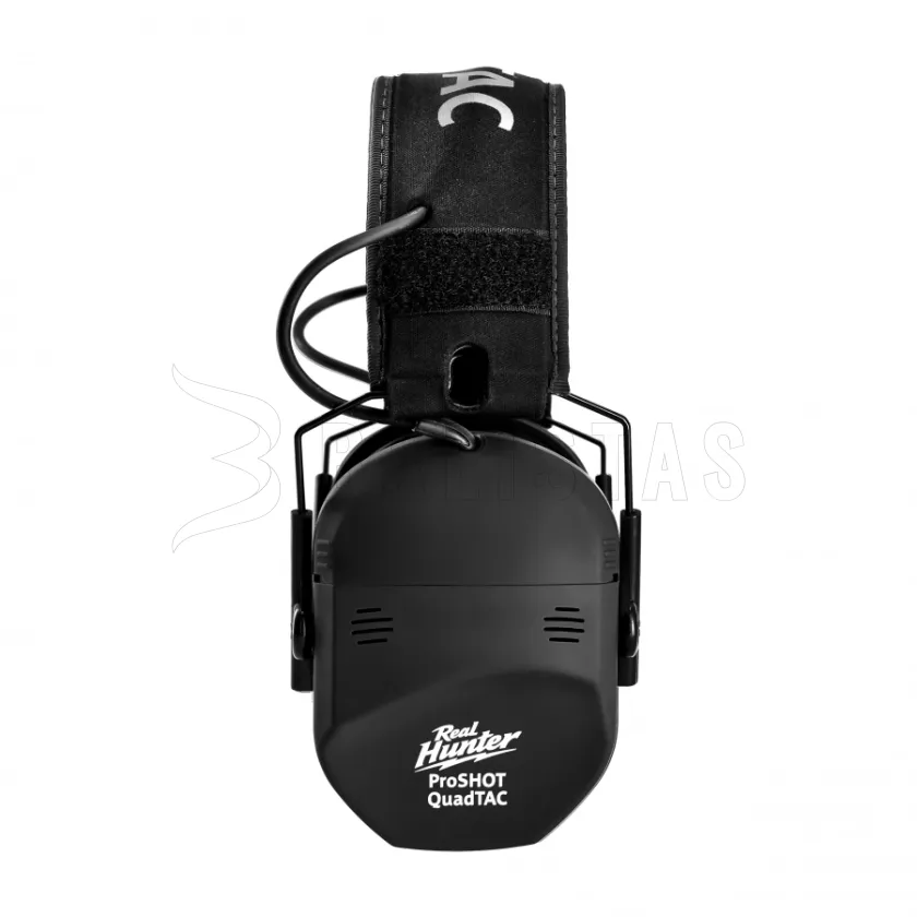 Protectores auditivos electrónicos de tiro RealHunter Active ProSHOT QuadTAC negros 3