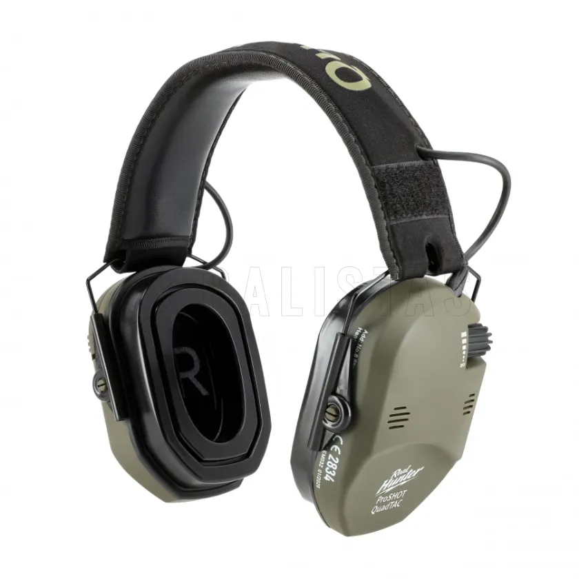Protectores auditivos activos para tiro RealHunter Active ProSHOT QuadTAC verde oliva
