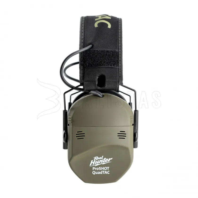 Protectores auditivos activos para tiro RealHunter Active ProSHOT QuadTAC verde oliva 3