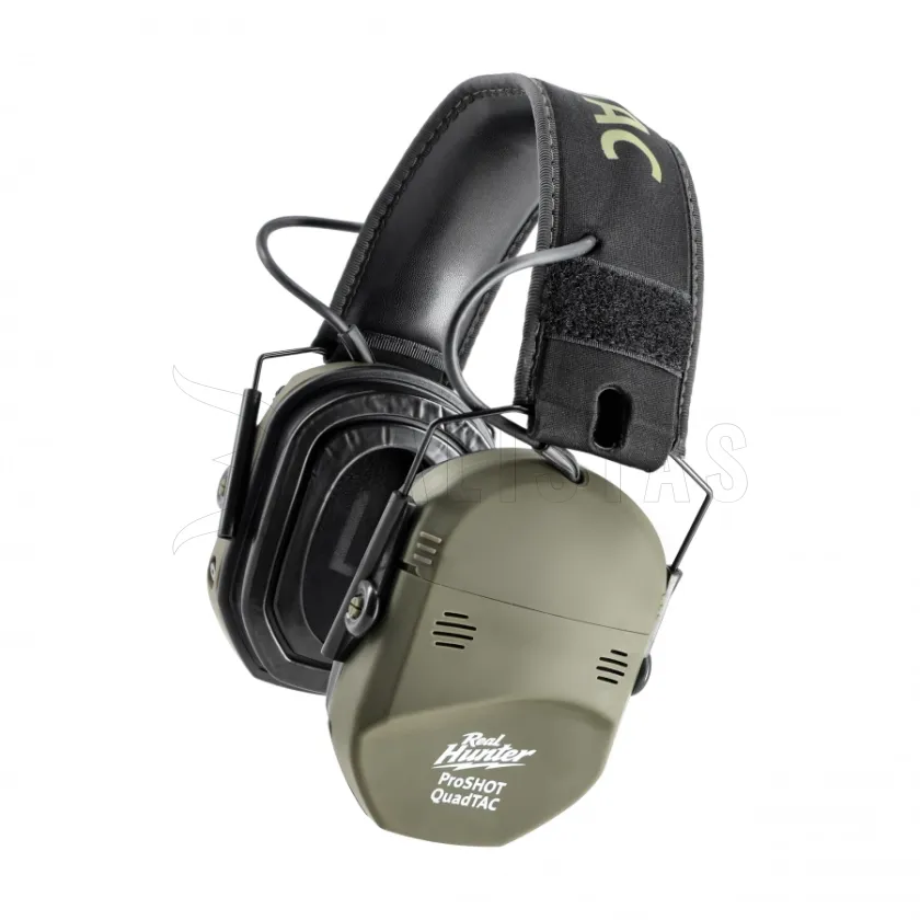Protectores auditivos activos para tiro RealHunter Active ProSHOT QuadTAC verde oliva 4