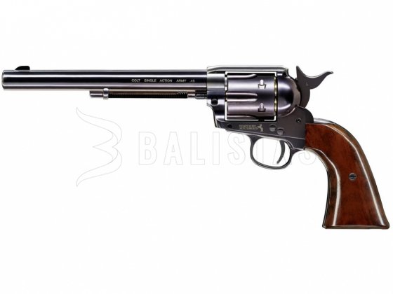 Revólver de aire comprimido Umarex Colt SAA .45-7.5" BB Blued/Brown 4,5mm