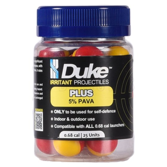 Bolas Duke Plus Proyectil irritante .68 25 unidades